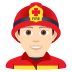 👨🏻‍🚒 man firefighter: light skin tone display on JoyPixels